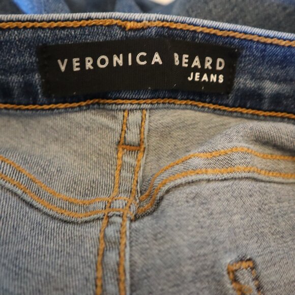 Veronica Beard Blue Jeans Tux Ribbon Debbie 10" Skinny Size 27 - Picture 8 of 9